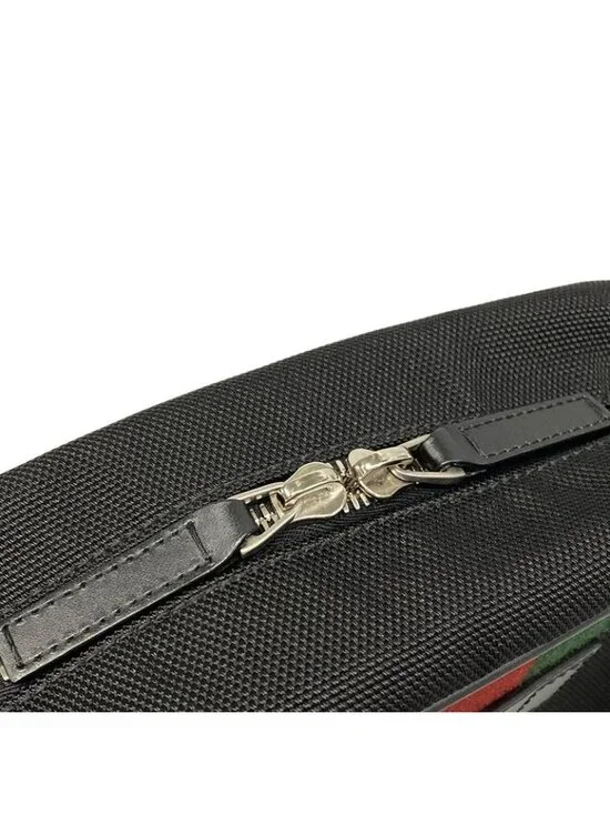 Gucci Second Bag Sherry Black Red Green Leather - Picture 11 of 15